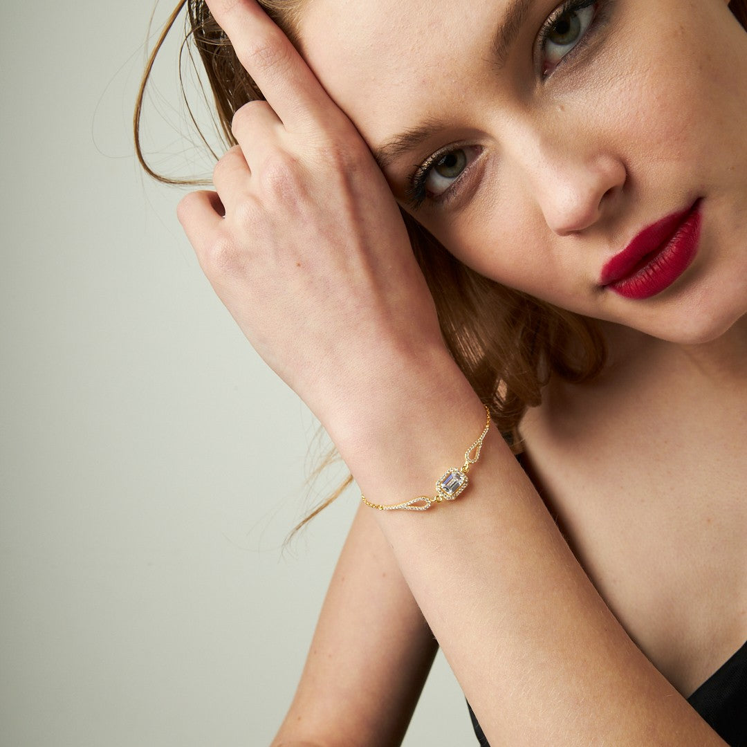 Baget Taşlı Bileklik - 925 GÜMÜŞ