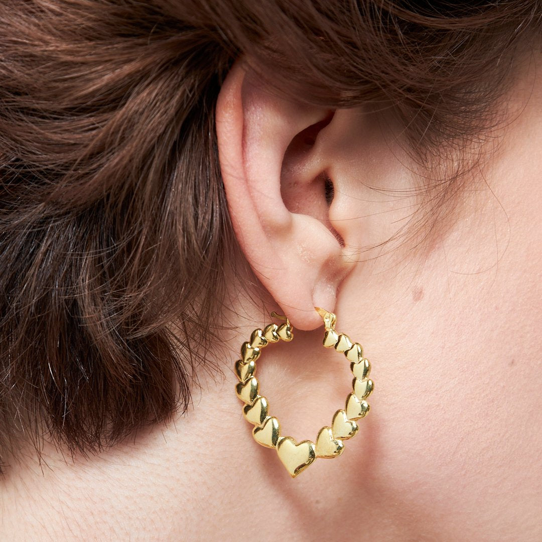 Büyük Kalp Küpe - 925 GÜMÜŞ