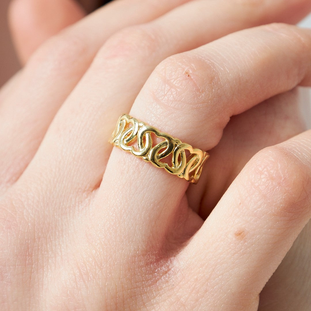 Kalp Sarmaşık Yüzük - 925 GÜMÜŞ