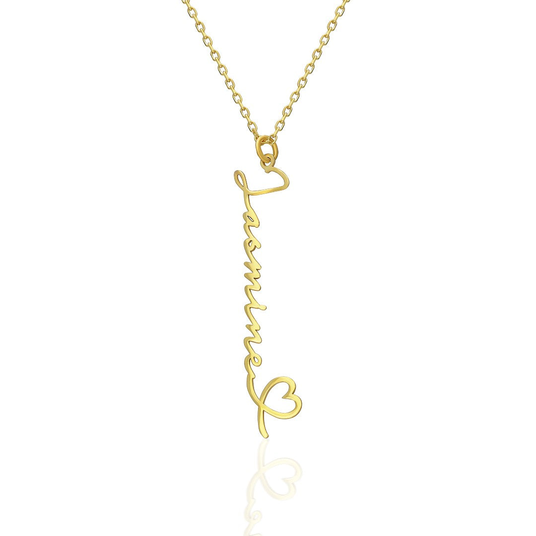 Kalp Sembollü İsimli Kolye - 925 GÜMÜŞ