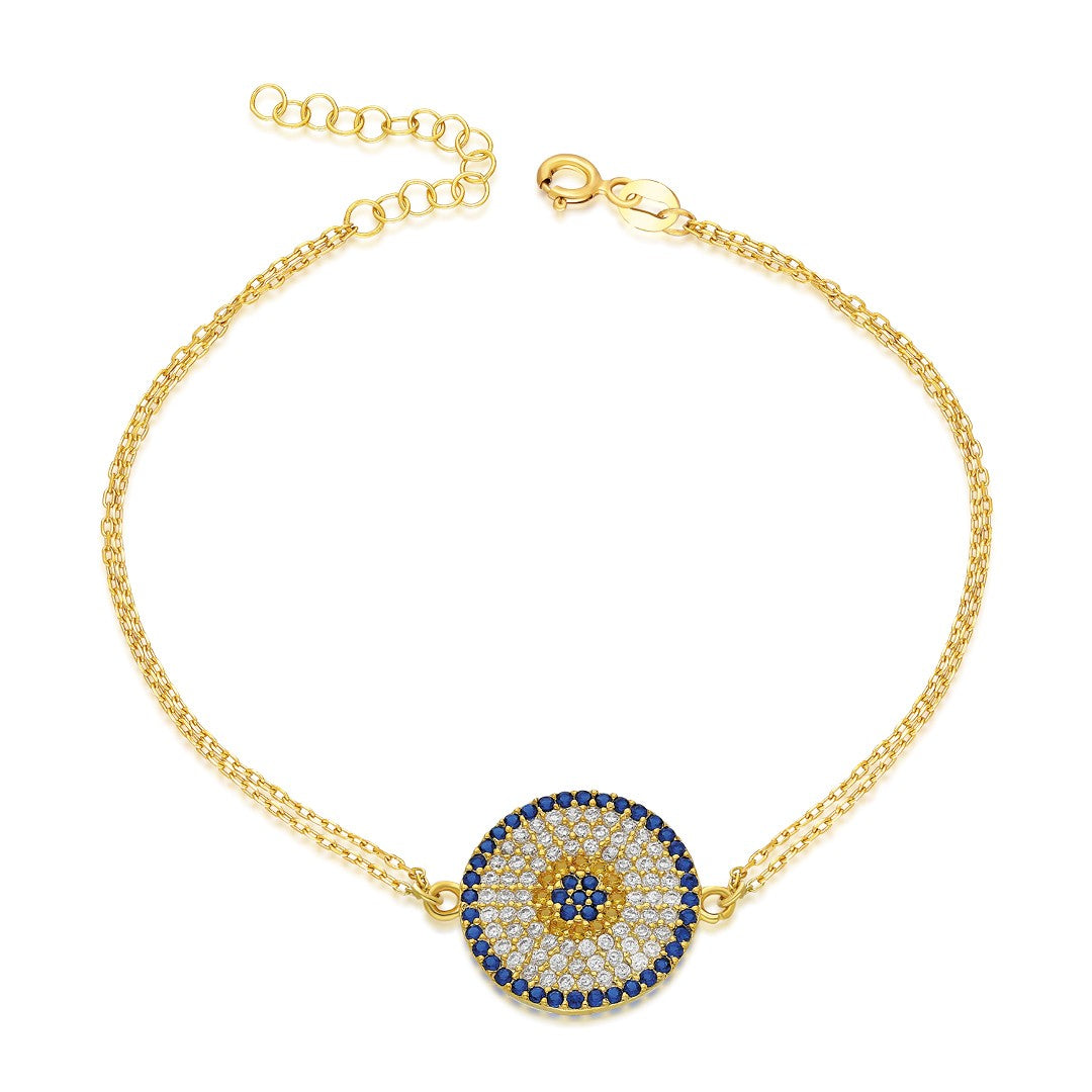 Büyük Sosyete Gözü Bilezik - 925 GÜMÜŞ