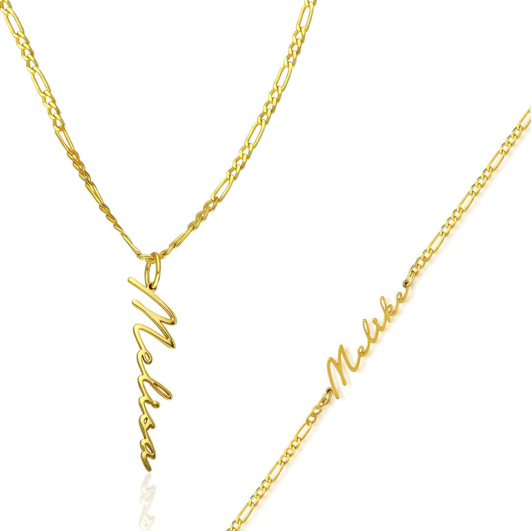 Figaro Zincirli İsim Set - 925 GÜMÜŞ