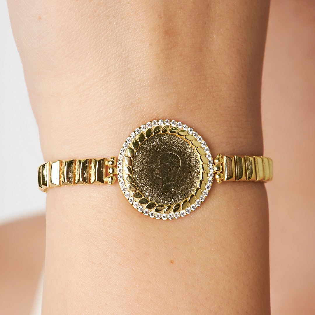 Dikdörtgen Zincir Bileklik - 925 GÜMÜŞ