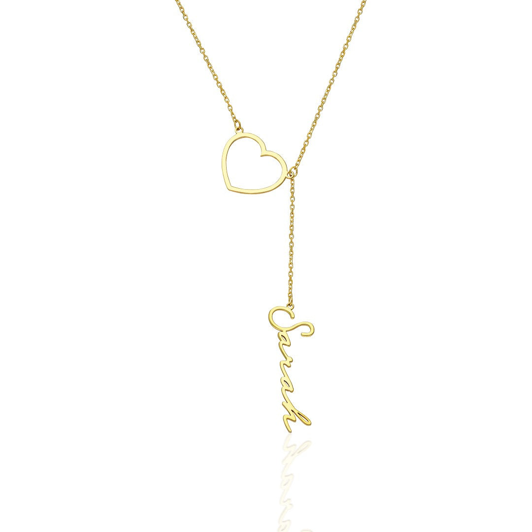 Kalp Kolye İmza İsimli Kolye - 925 GÜMÜŞ