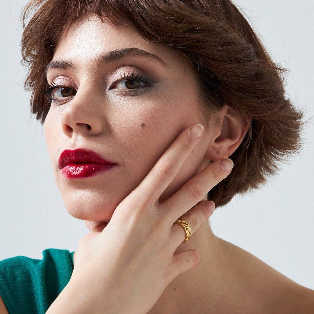 Kalp Sarmaşık Yüzük - 925 GÜMÜŞ