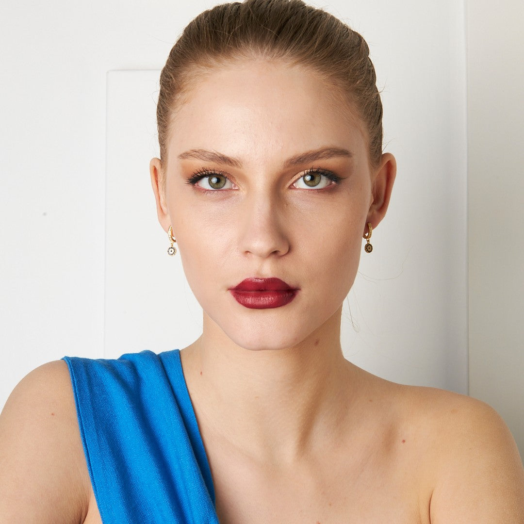 Nazar Taşlı Küpeler - 925 GÜMÜŞ