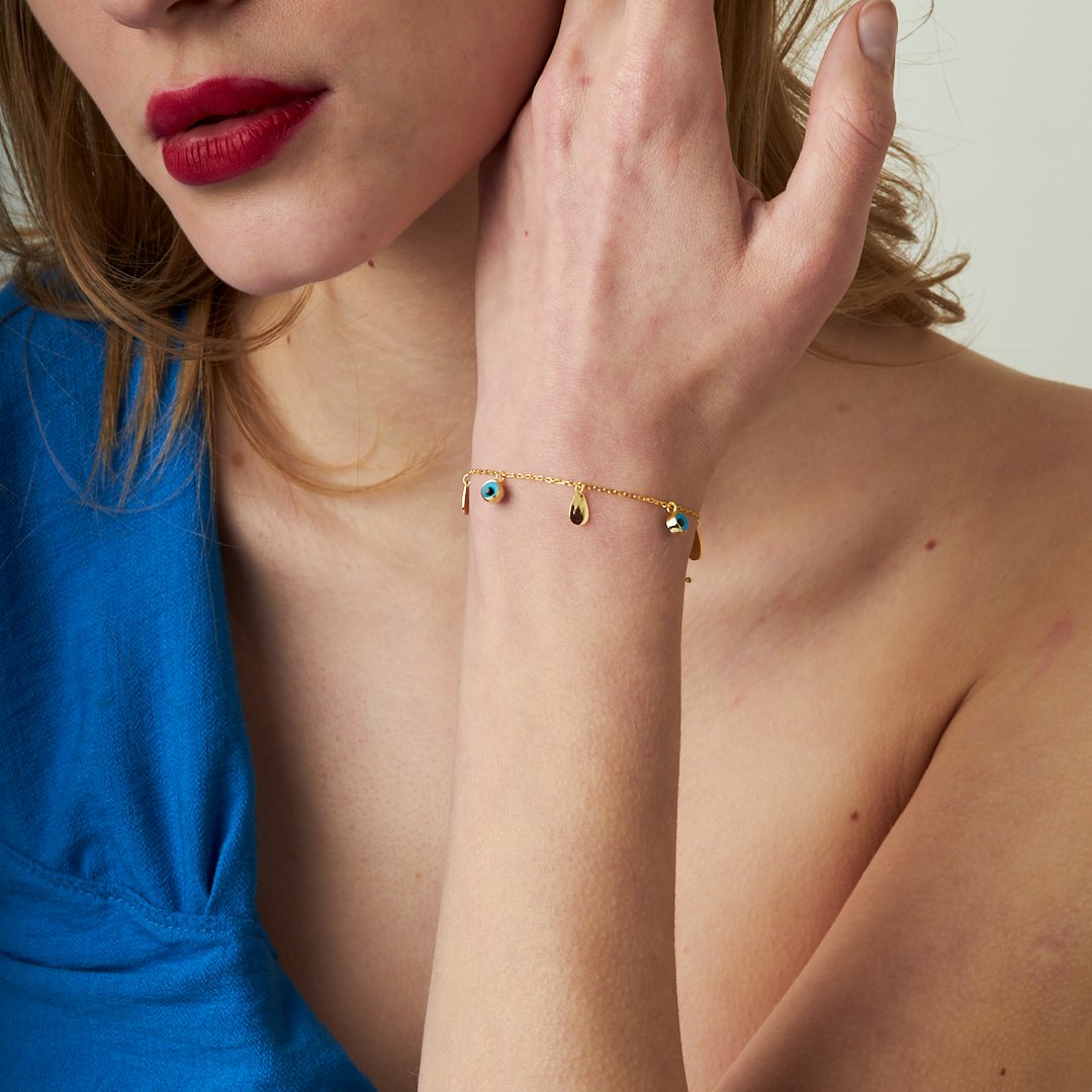 Nazar Damlası Bileklik - 925 GÜMÜŞ