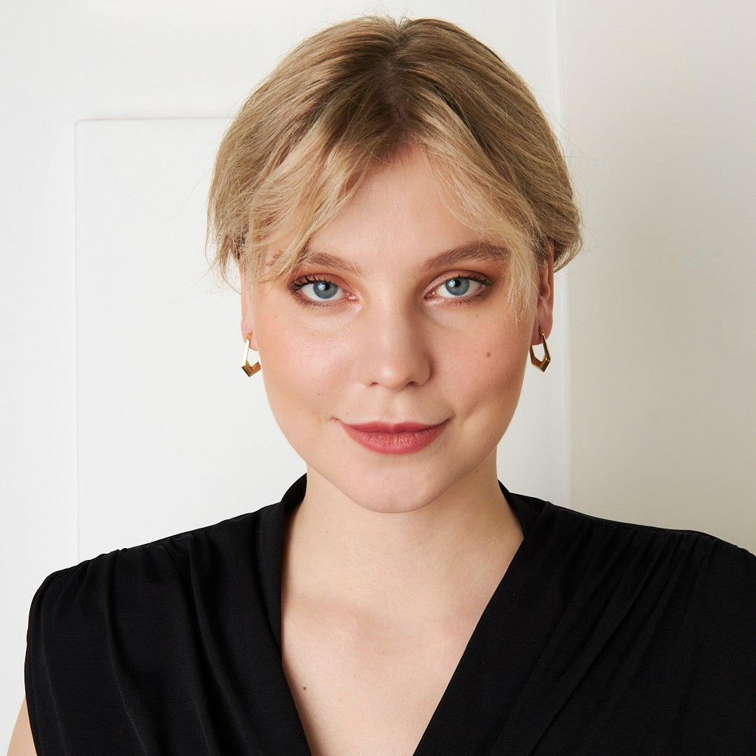 Çapraz Halka Küpe - 925 GÜMÜŞ