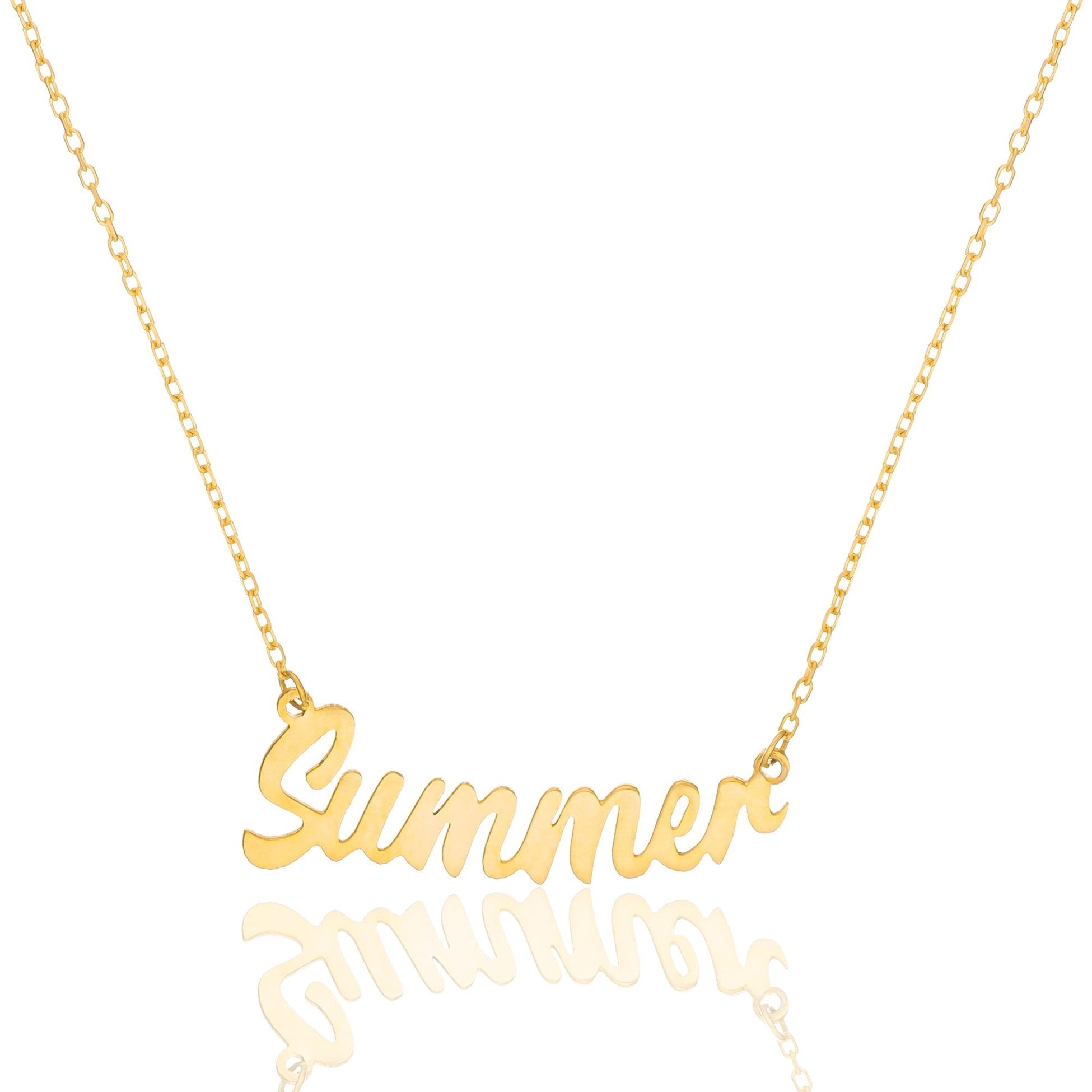 İsim Yazılı Zincir Kolye - 925 GÜMÜŞ