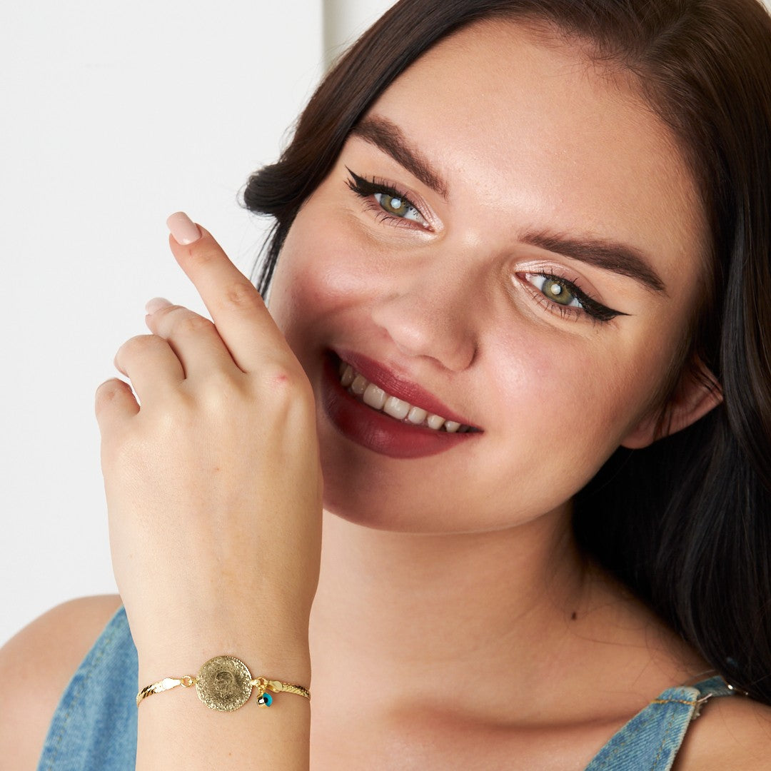 Charmlı Çeyrek Kalem Zincir Bileklik - 925 GÜMÜŞ