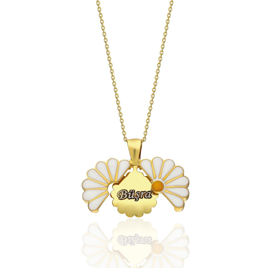 İsimli Papatya Kolye - 925 GÜMÜŞ