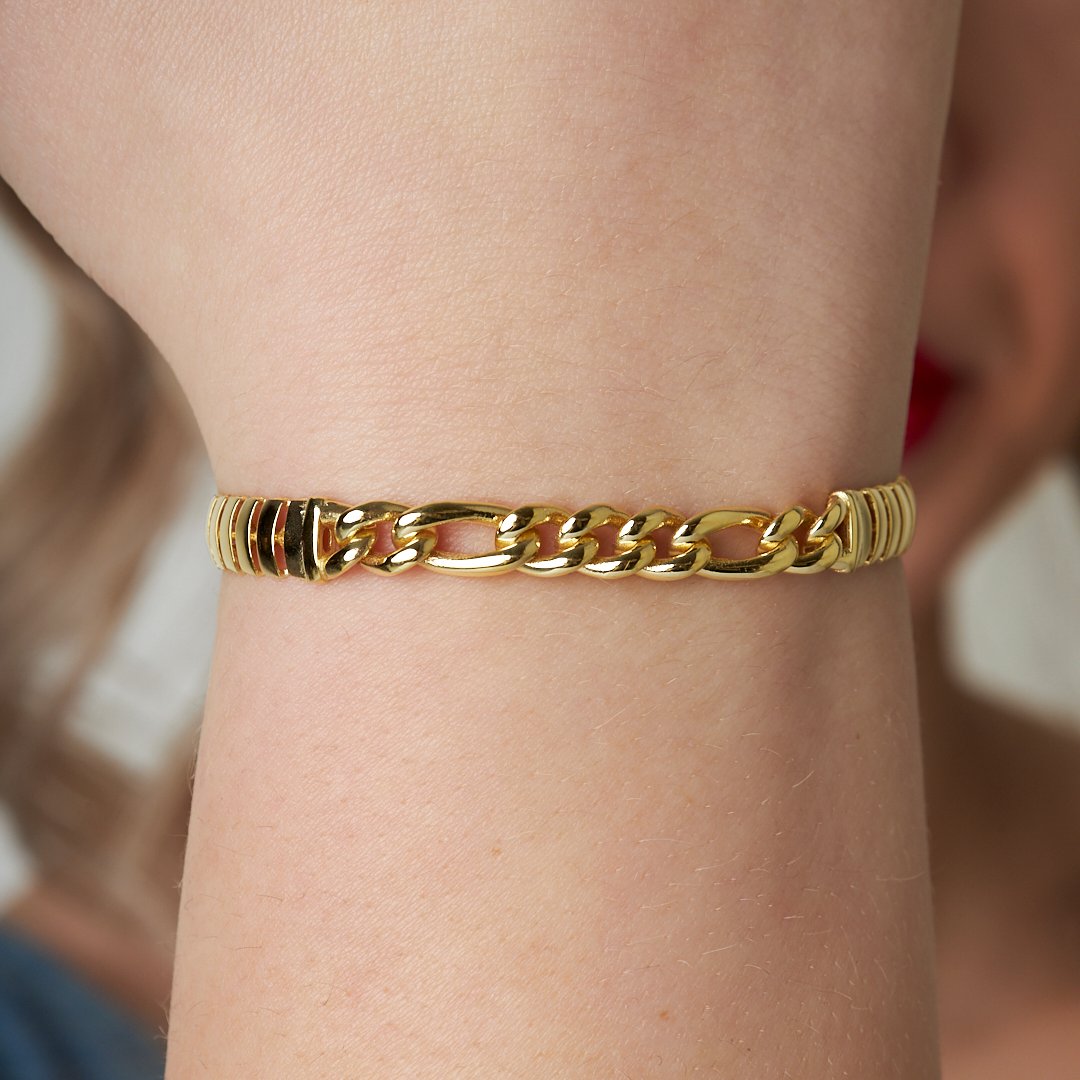 Zincir Detaylı Balıksırtı Bileklik - 925 GÜMÜŞ