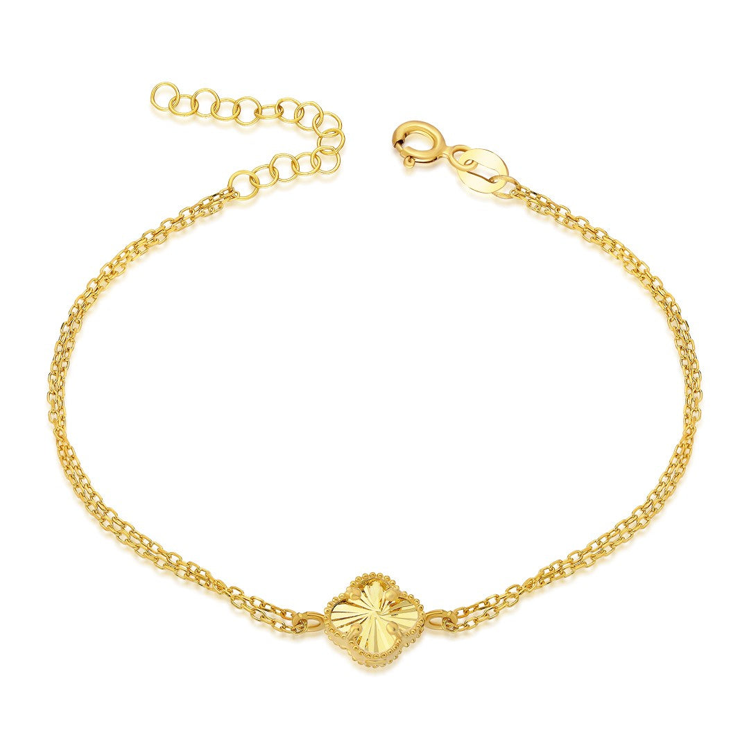 Parlak Yonca Bilezik - 925 GÜMÜŞ