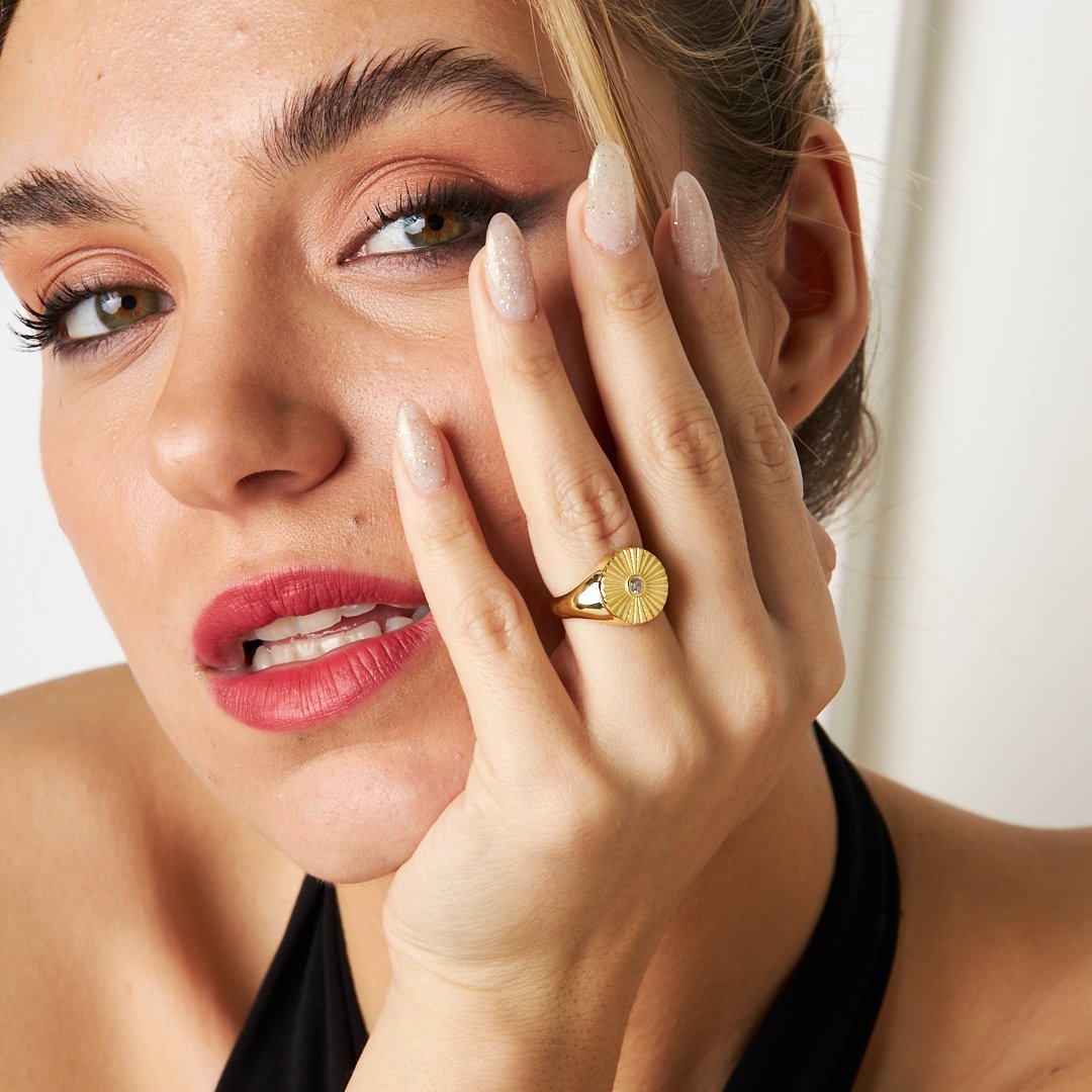 Papatya Tektaş Yüzük - 925 GÜMÜŞ