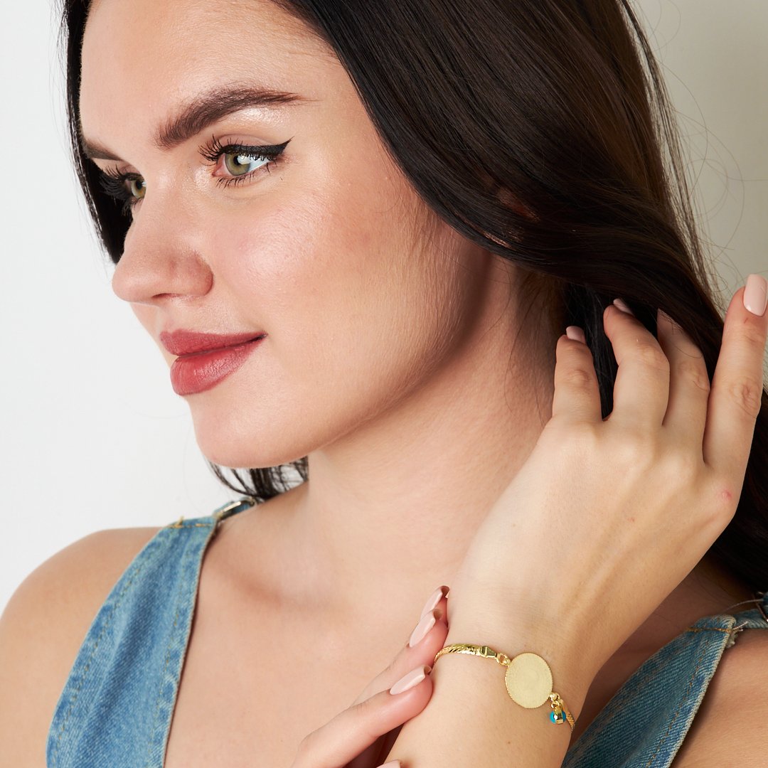 Charmlı Çeyrek Kalem Zincir Bileklik - 925 GÜMÜŞ