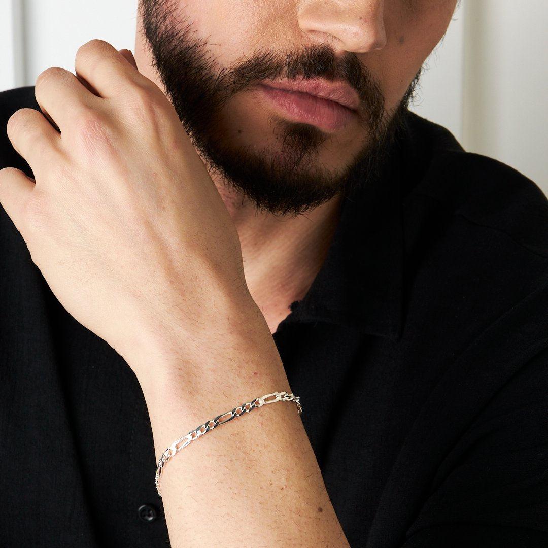 Figaro Model Zincir Bileklik - 925 GÜMÜŞ