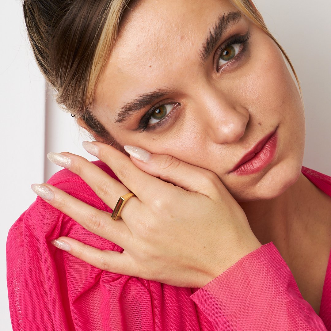 Düz Dikdörtgen Yüzük - 925 GÜMÜŞ