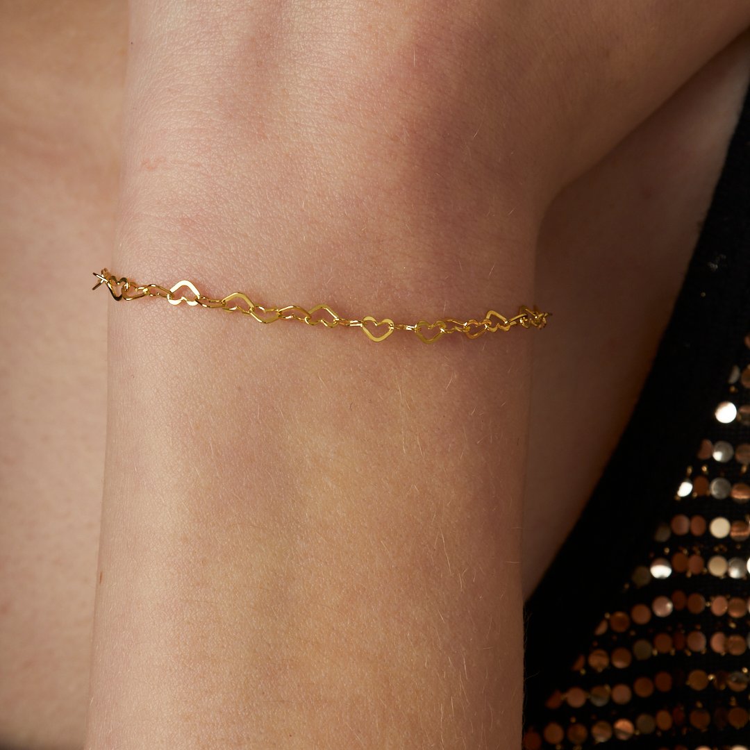 Kalpli Zincir Bileklik - 925 GÜMÜŞ