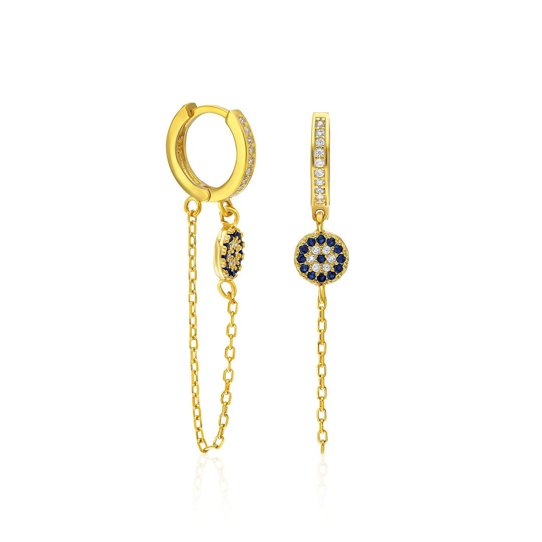 Sallantılı Nazar Küpe - 925 GÜMÜŞ