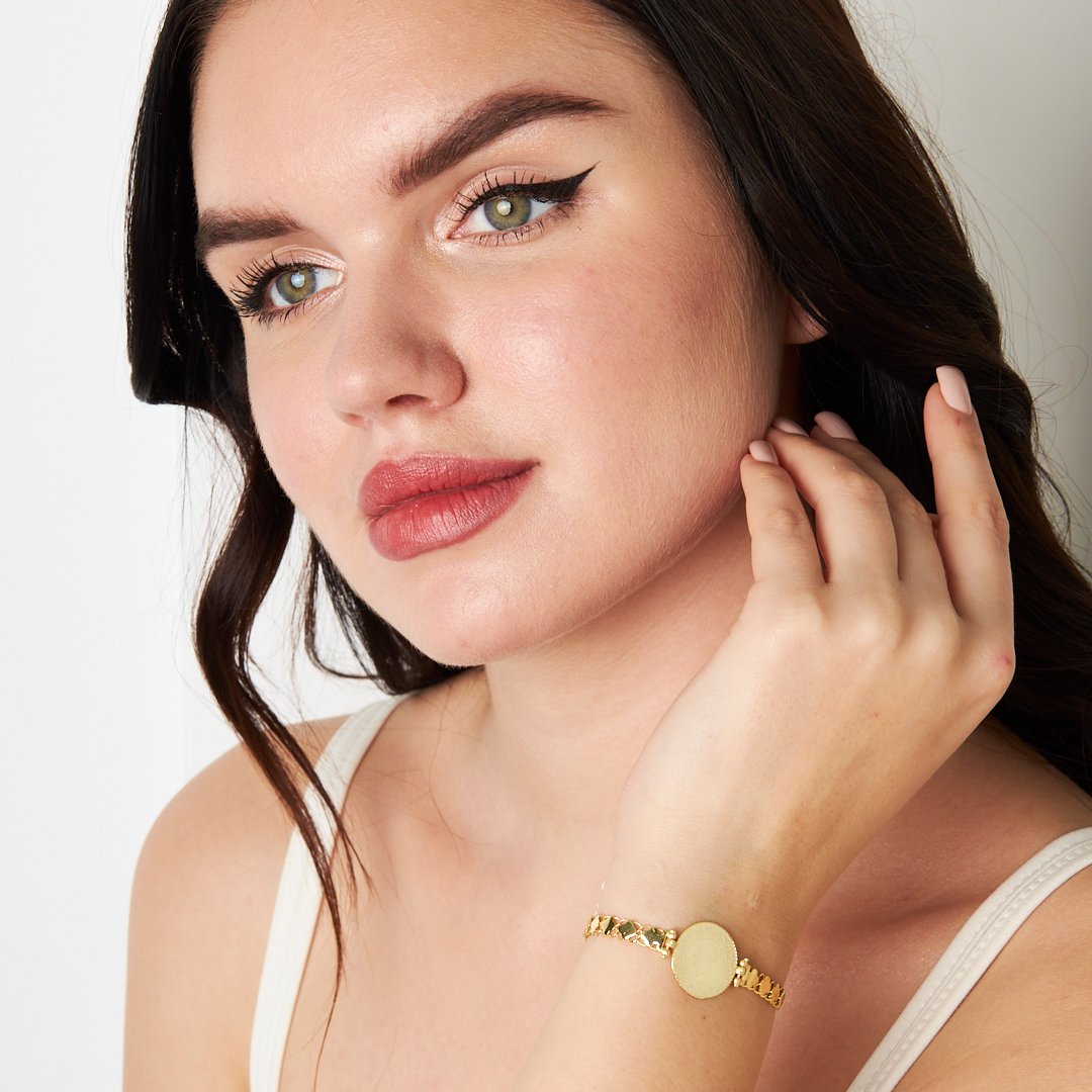 Zincirli Çeyrek Bileklik - 925 GÜMÜŞ