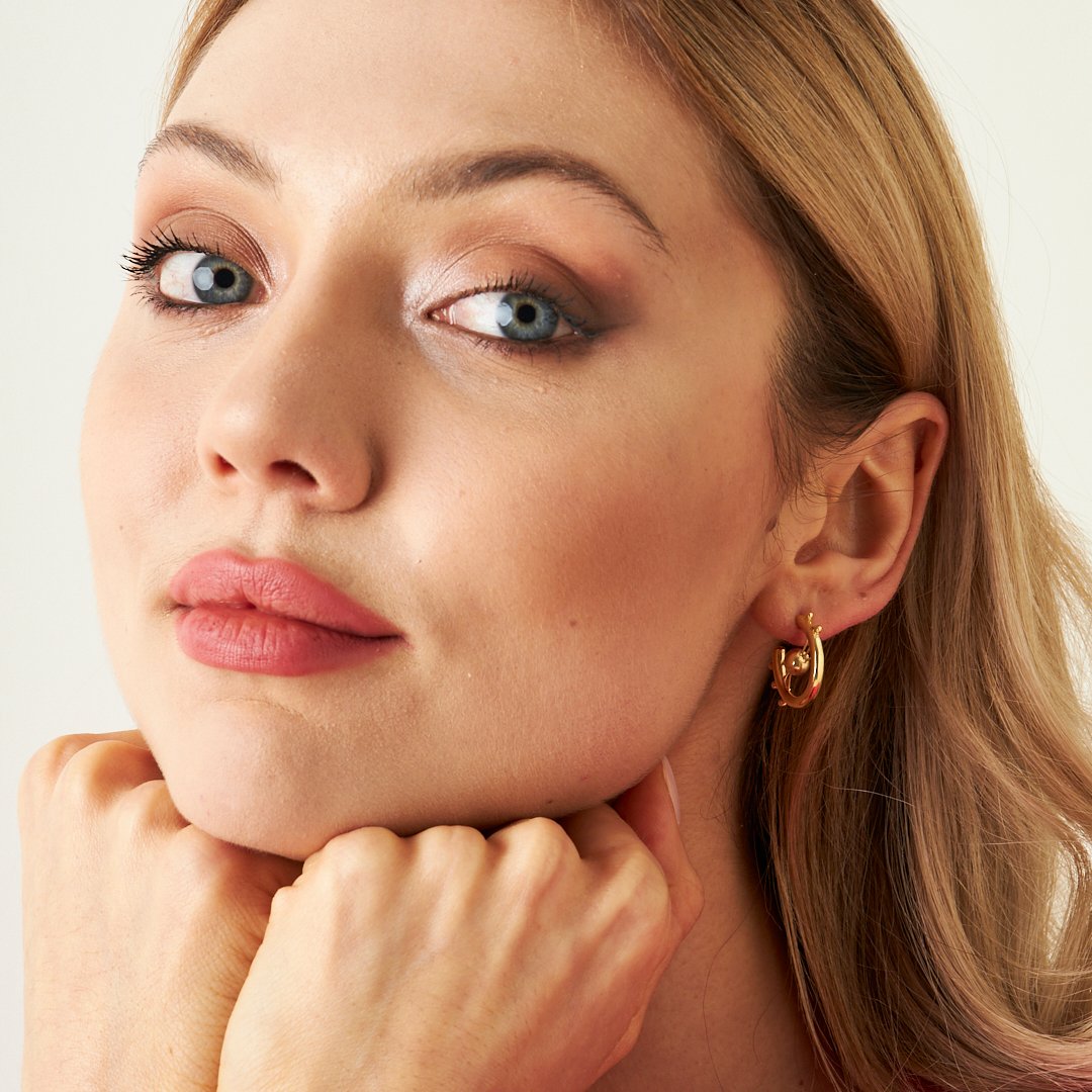 Yuvarlak Çark Küpe - 925 GÜMÜŞ