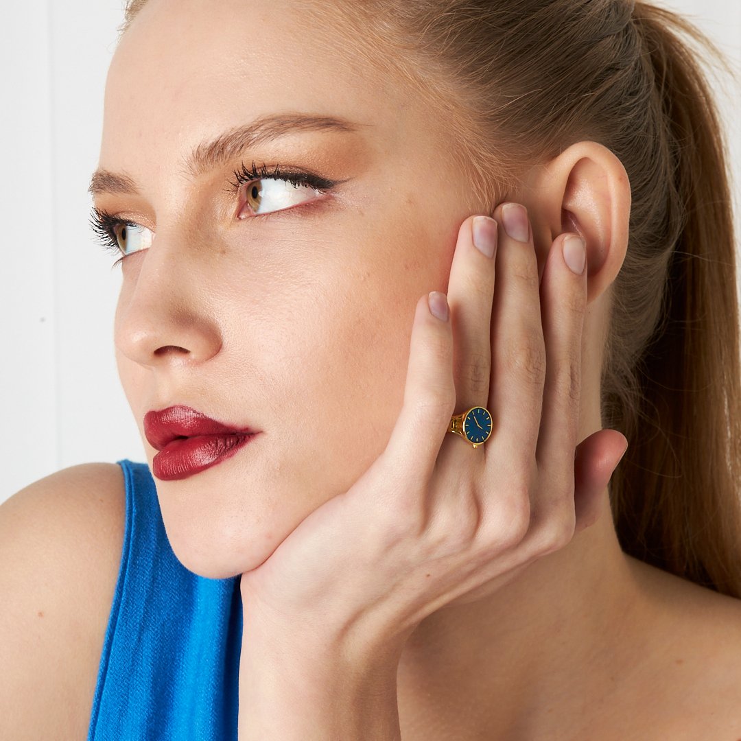 Saatli Yüzük - 925 GÜMÜŞ