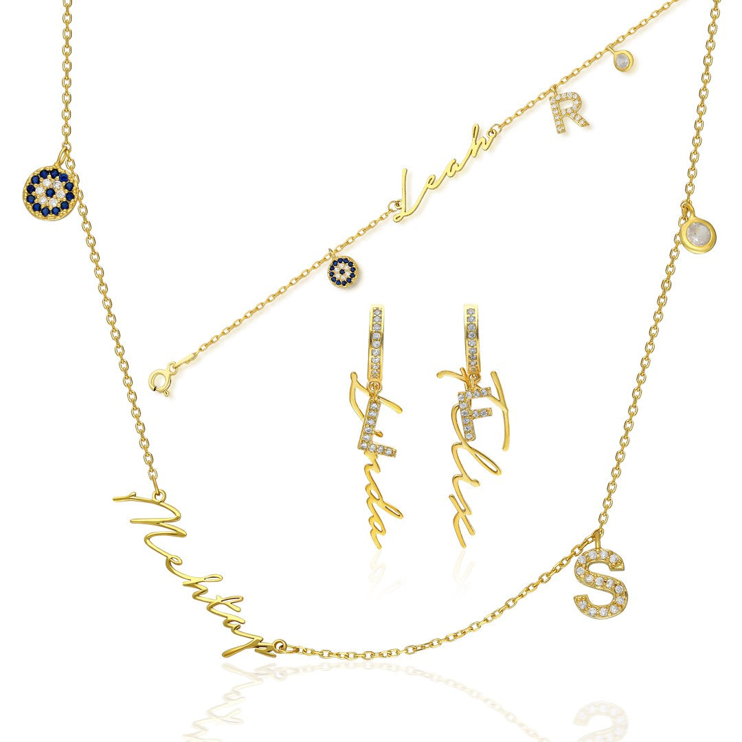 Adlandırılmış Harfler Seti - 925 GÜMÜŞ