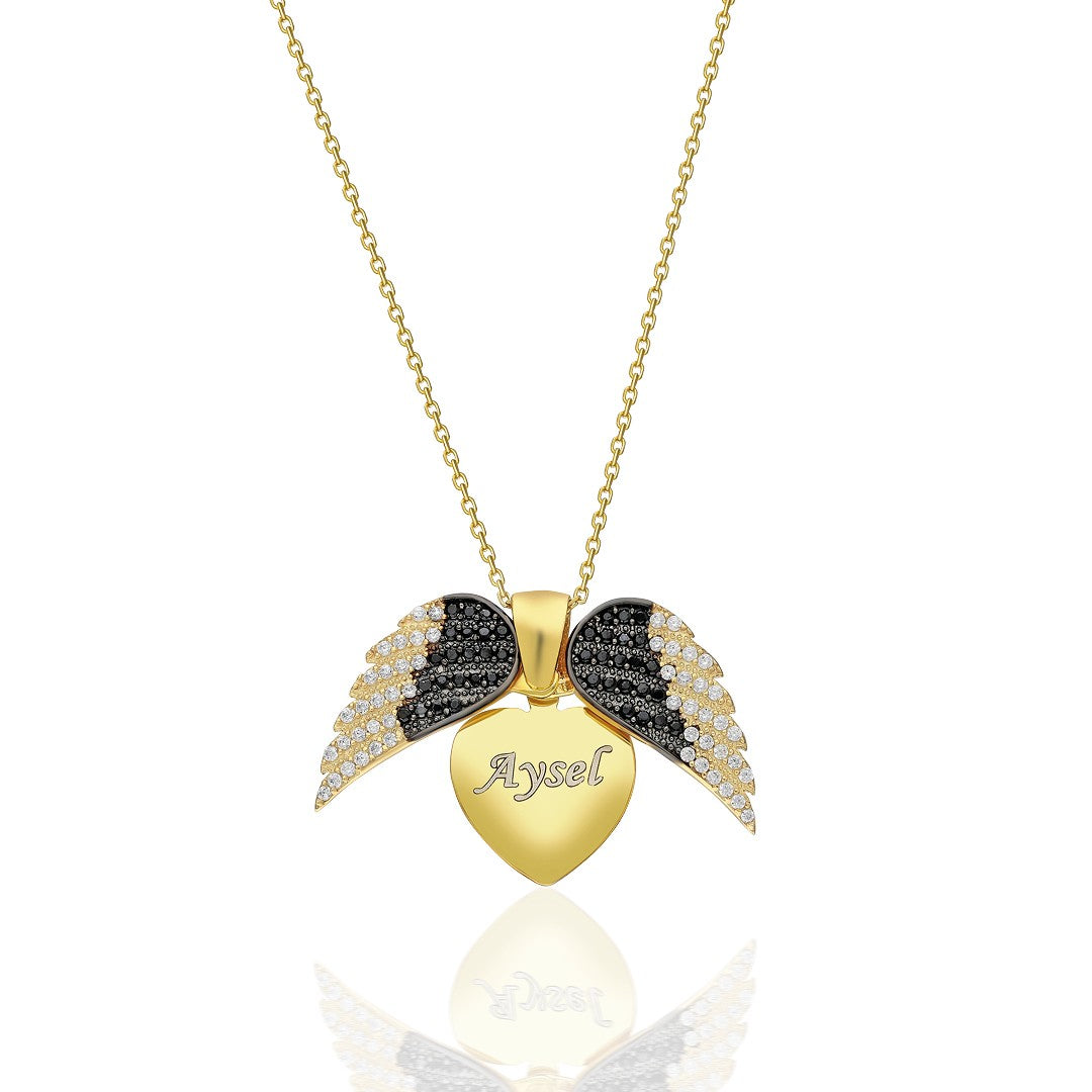 Aşkın Kanatları İsim Kolye - 925 GÜMÜŞ