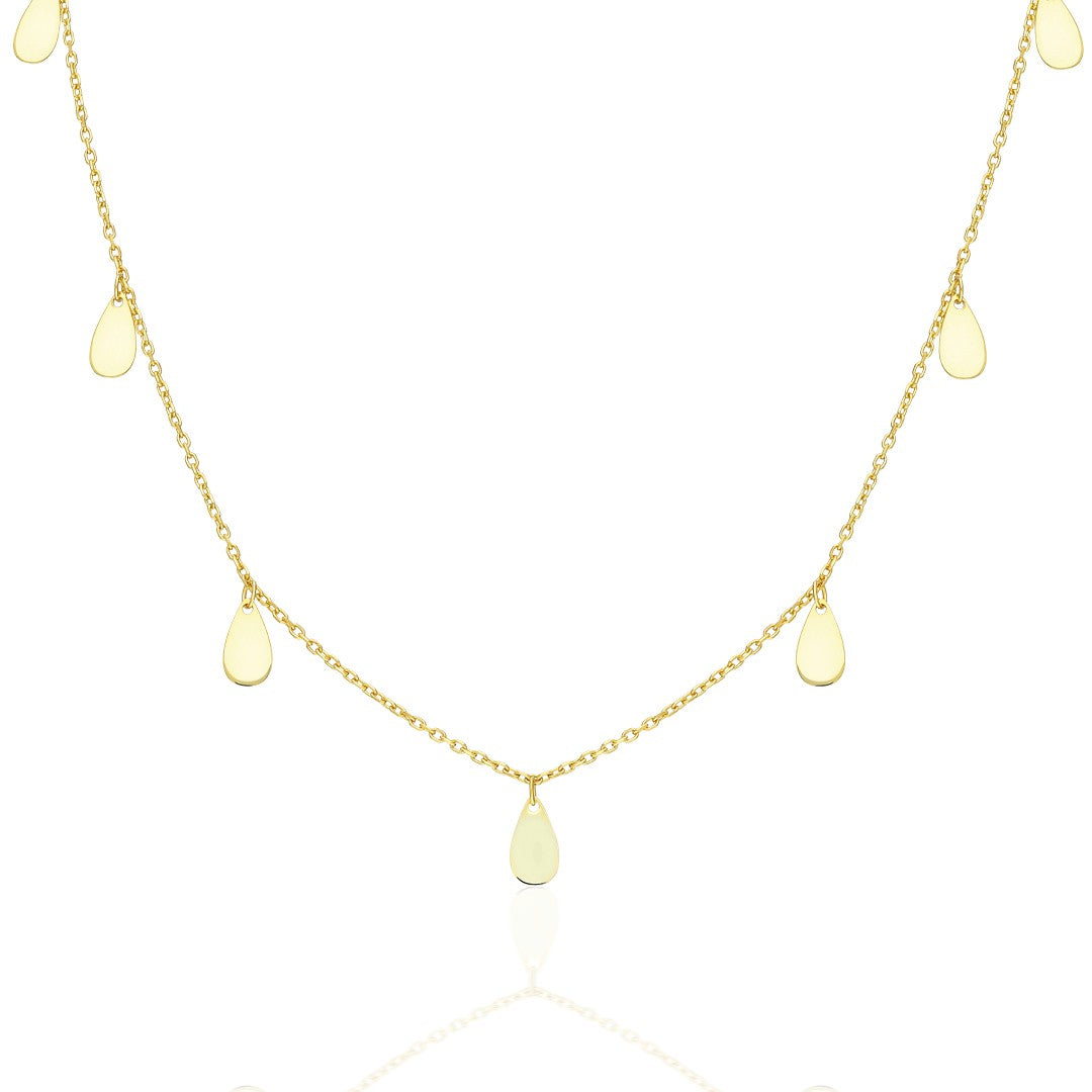 Plaka Damla Kolye - 925 GÜMÜŞ