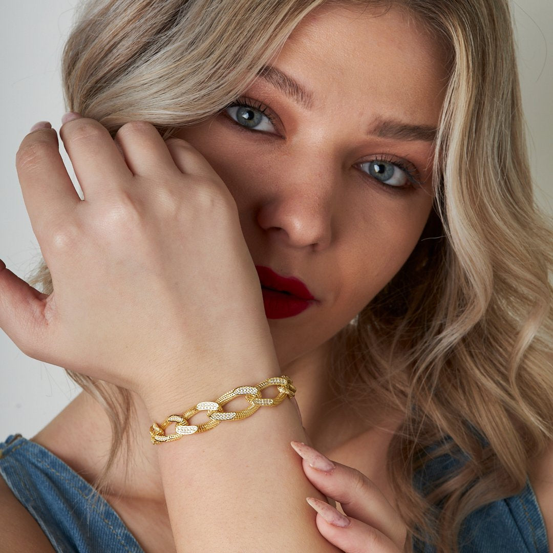 Kalın Gurme Bilezik - 925 GÜMÜŞ