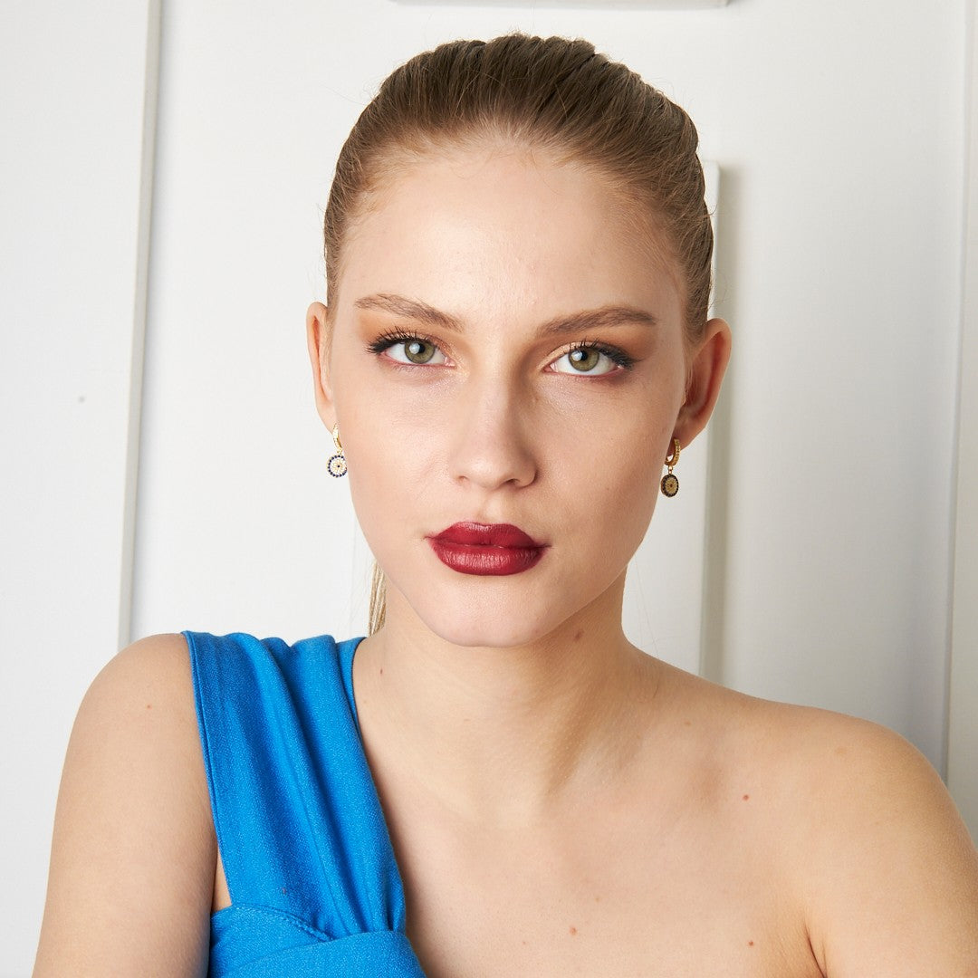 Şirin Nazar Küpesi - 925 GÜMÜŞ