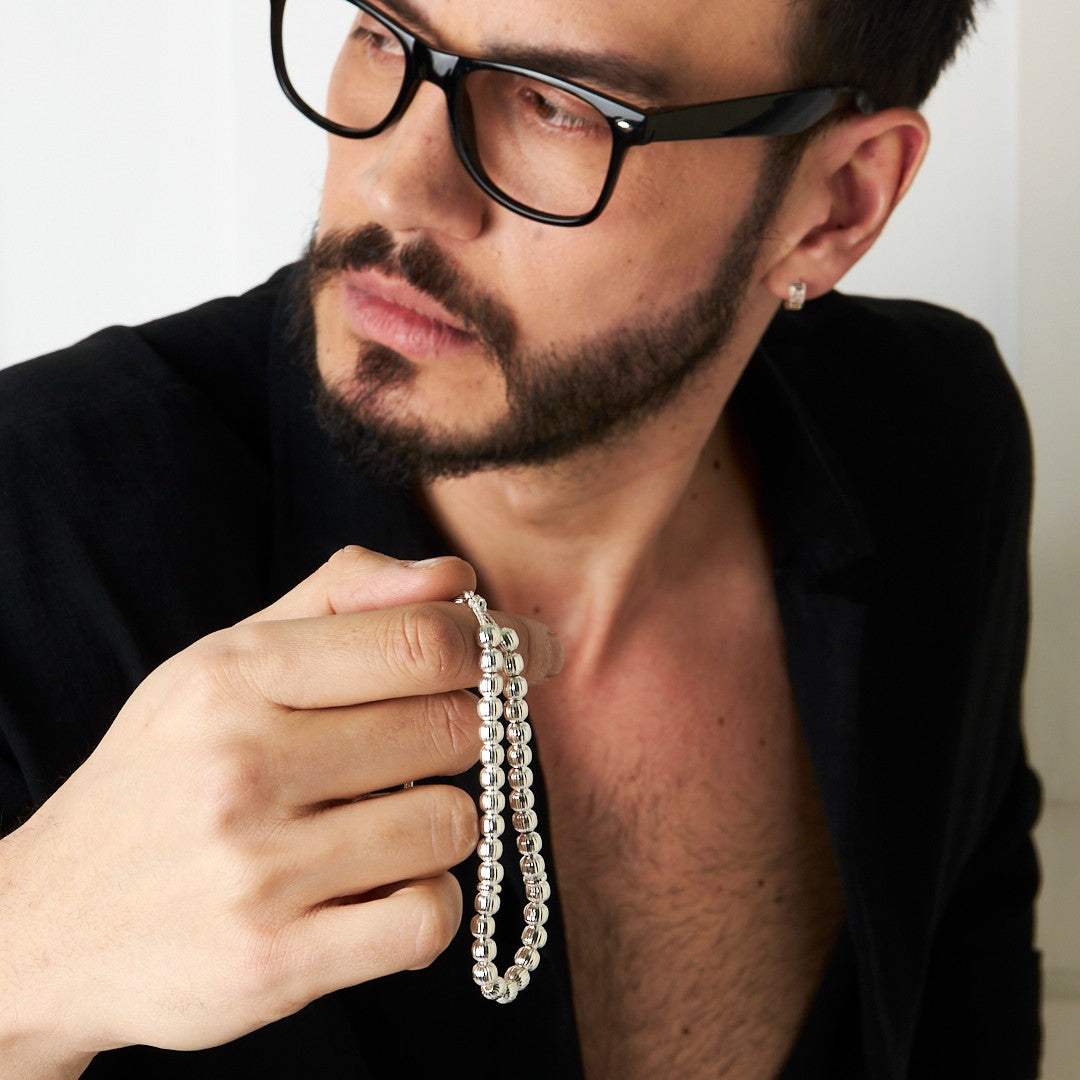 İki isimli tespih - 925 GÜMÜŞ