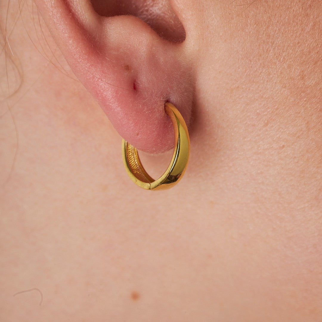 Basit Oval Küpeler - 925 GÜMÜŞ