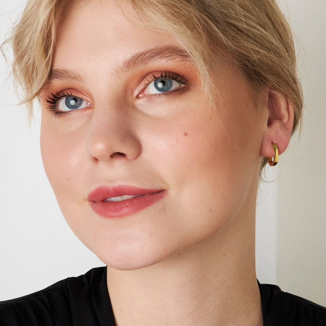 Taşsız Günlük Halka Küpe - 925 GÜMÜŞ