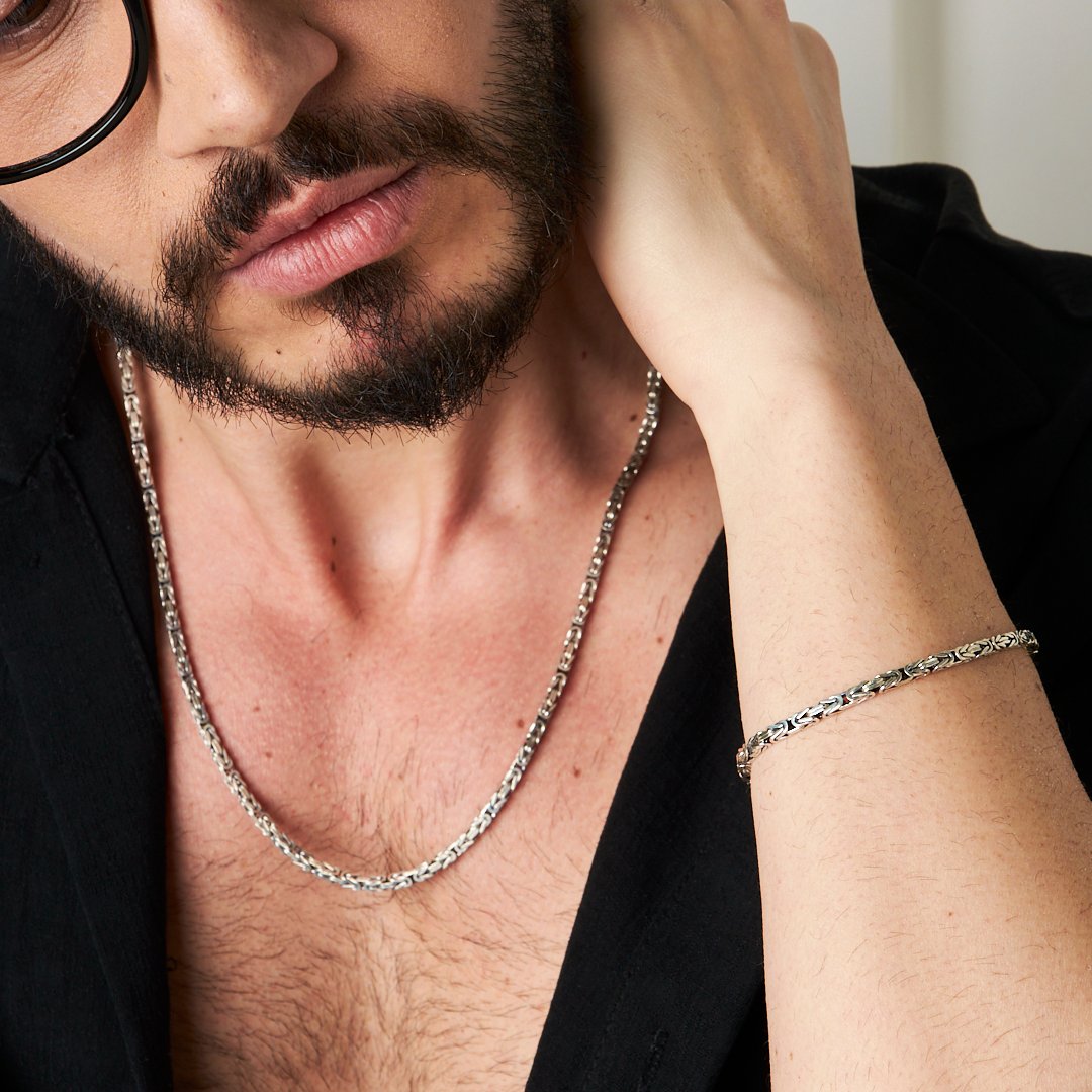 Kral Zincir Set - 925 GÜMÜŞ