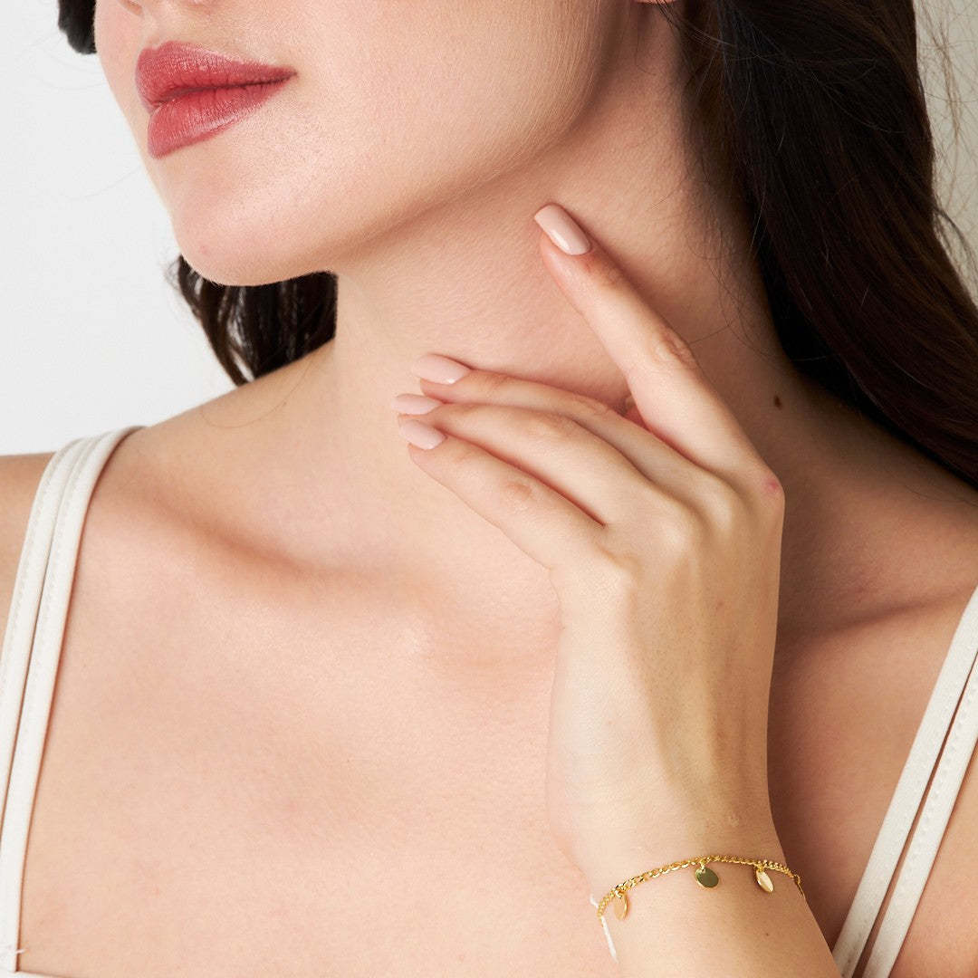 Beşli Pullu Bileklik - 925 GÜMÜŞ