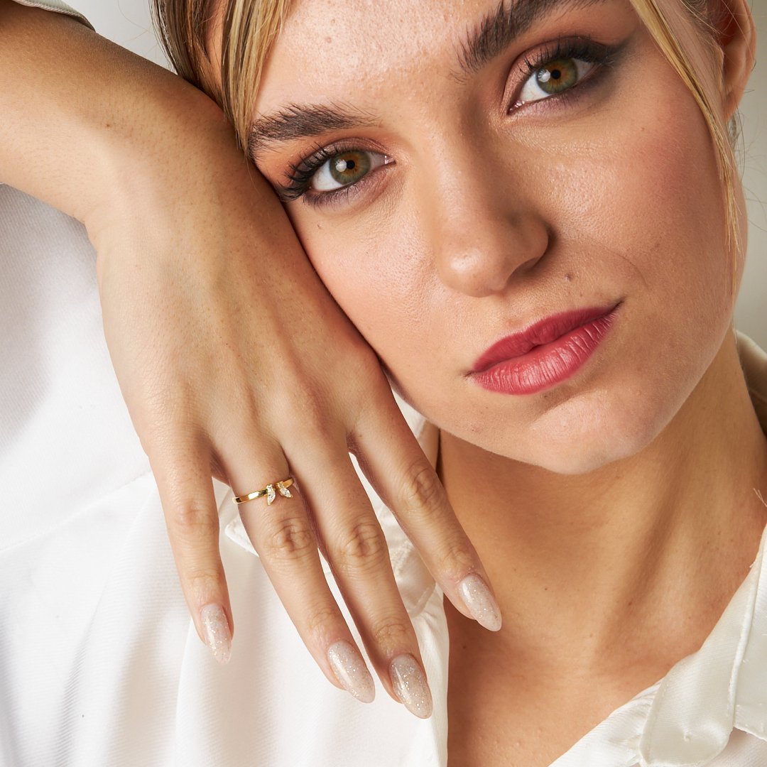 Kelebek Detaylı Yüzük - 925 GÜMÜŞ