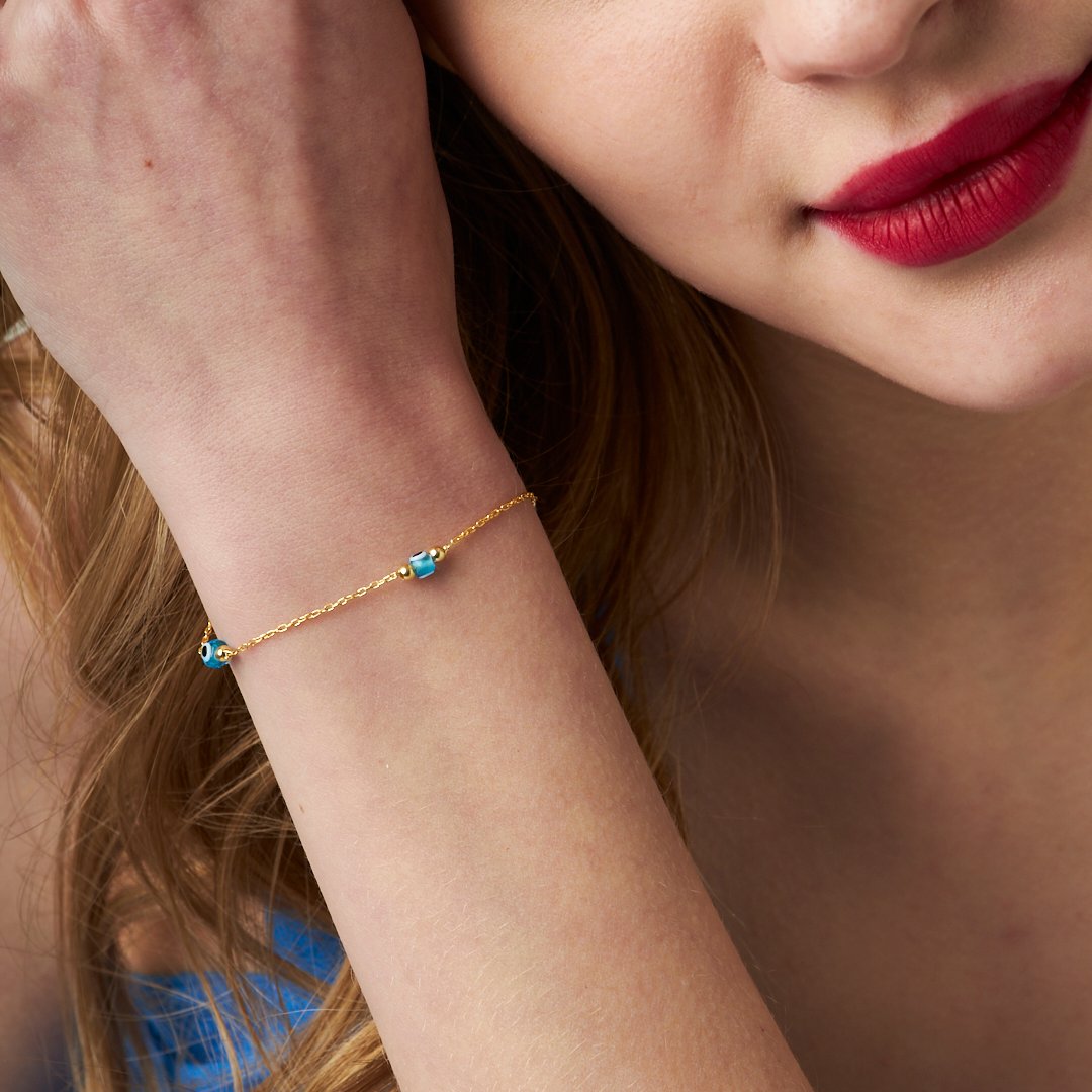 Dört Gözlü Bileklik - 925 GÜMÜŞ