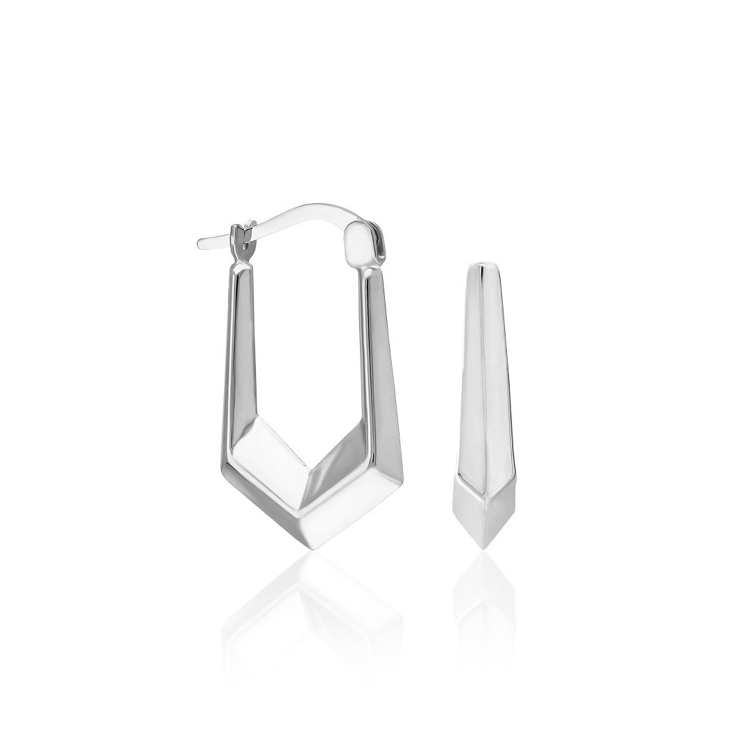 Çapraz Halka Küpe - 925 GÜMÜŞ