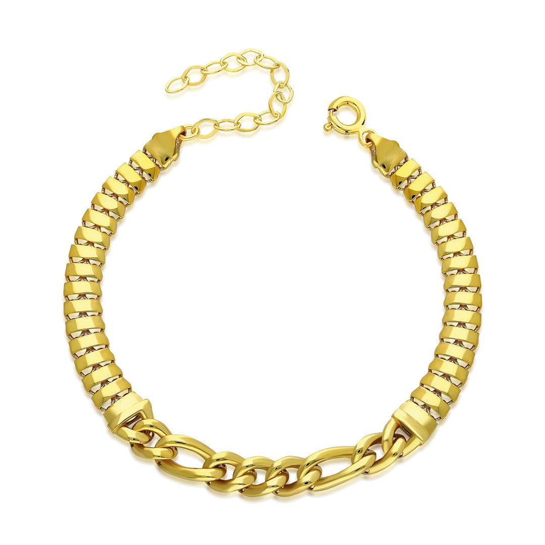 Zincir Detaylı Balıksırtı Bileklik - 925 GÜMÜŞ