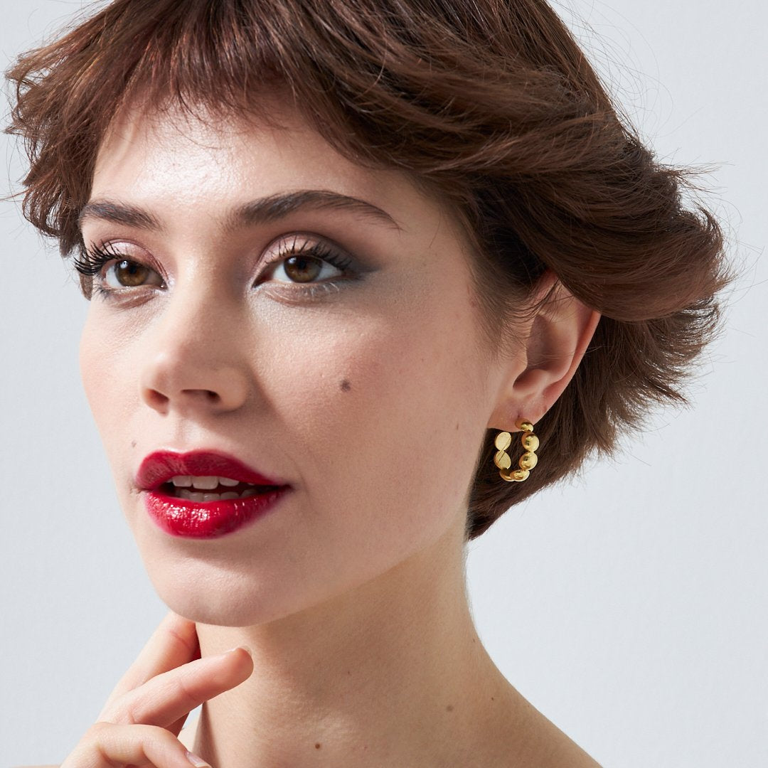 Sade Şık Küpe - 925 GÜMÜŞ