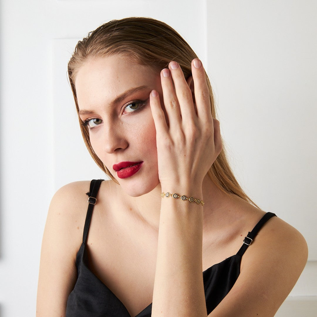 Çoklu Nazar Bileklik - 925 GÜMÜŞ