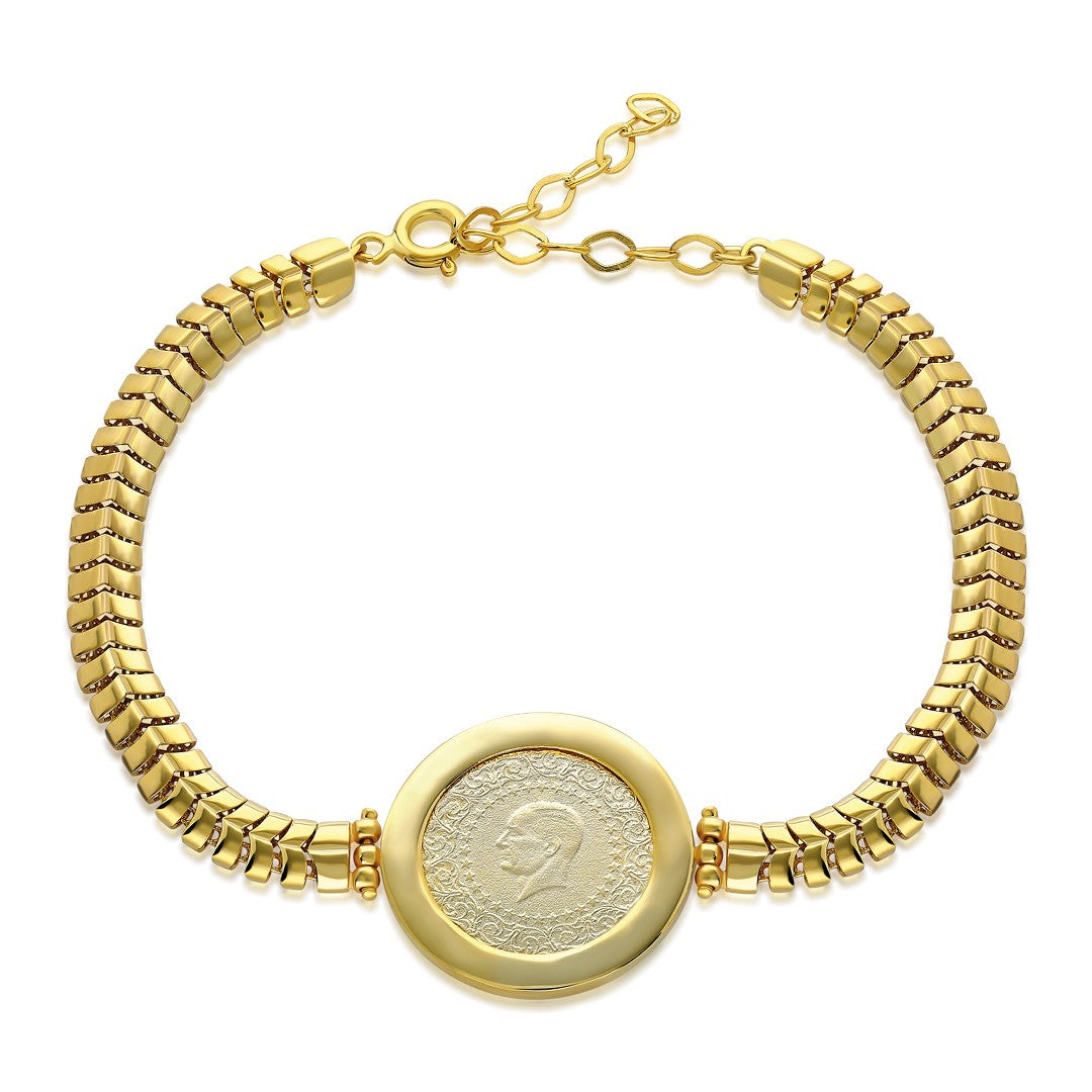 Çeyrek Balıksırtı Zincir Bileklik - 925 GÜMÜŞ