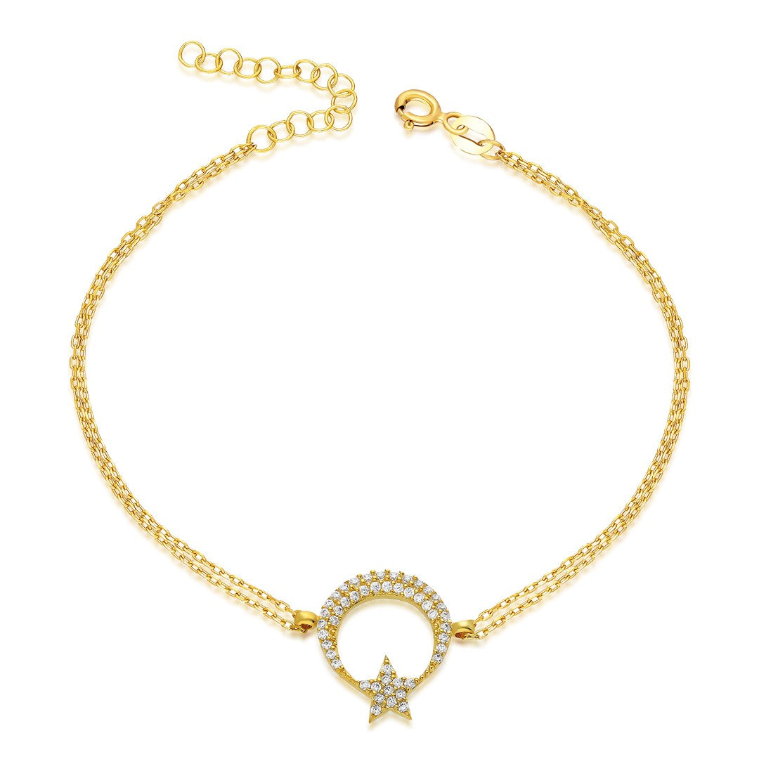 Ay Yıldız Bileklik - 925 GÜMÜŞ