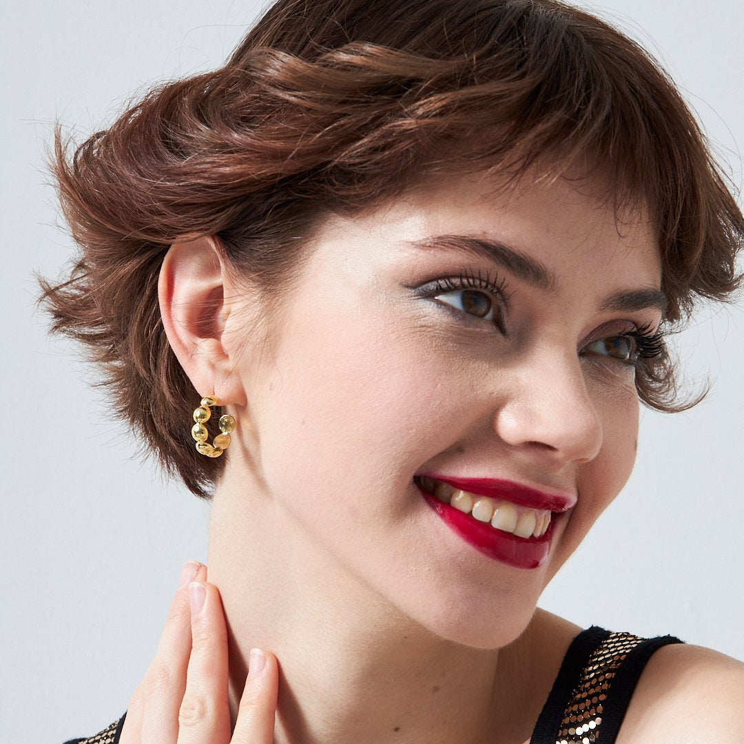 Sade Şık Küpe - 925 GÜMÜŞ