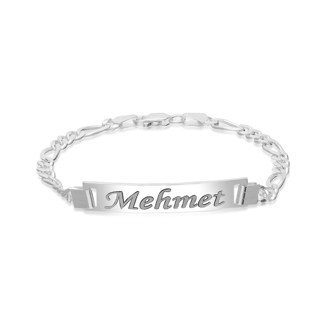Plakalı İsim Bileklik - 925 GÜMÜŞ