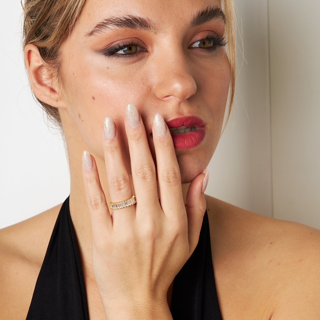 Satır Baget Yüzük - 925 GÜMÜŞ