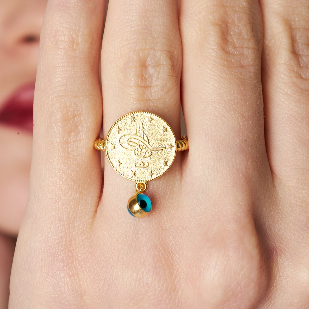 Nazar Çeyrek Yüzük - 925 GÜMÜŞ