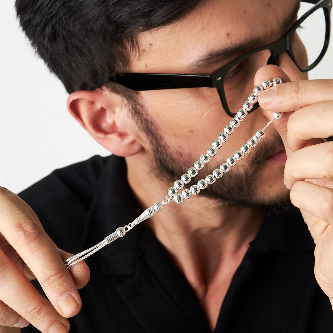 İki isimli tespih - 925 GÜMÜŞ