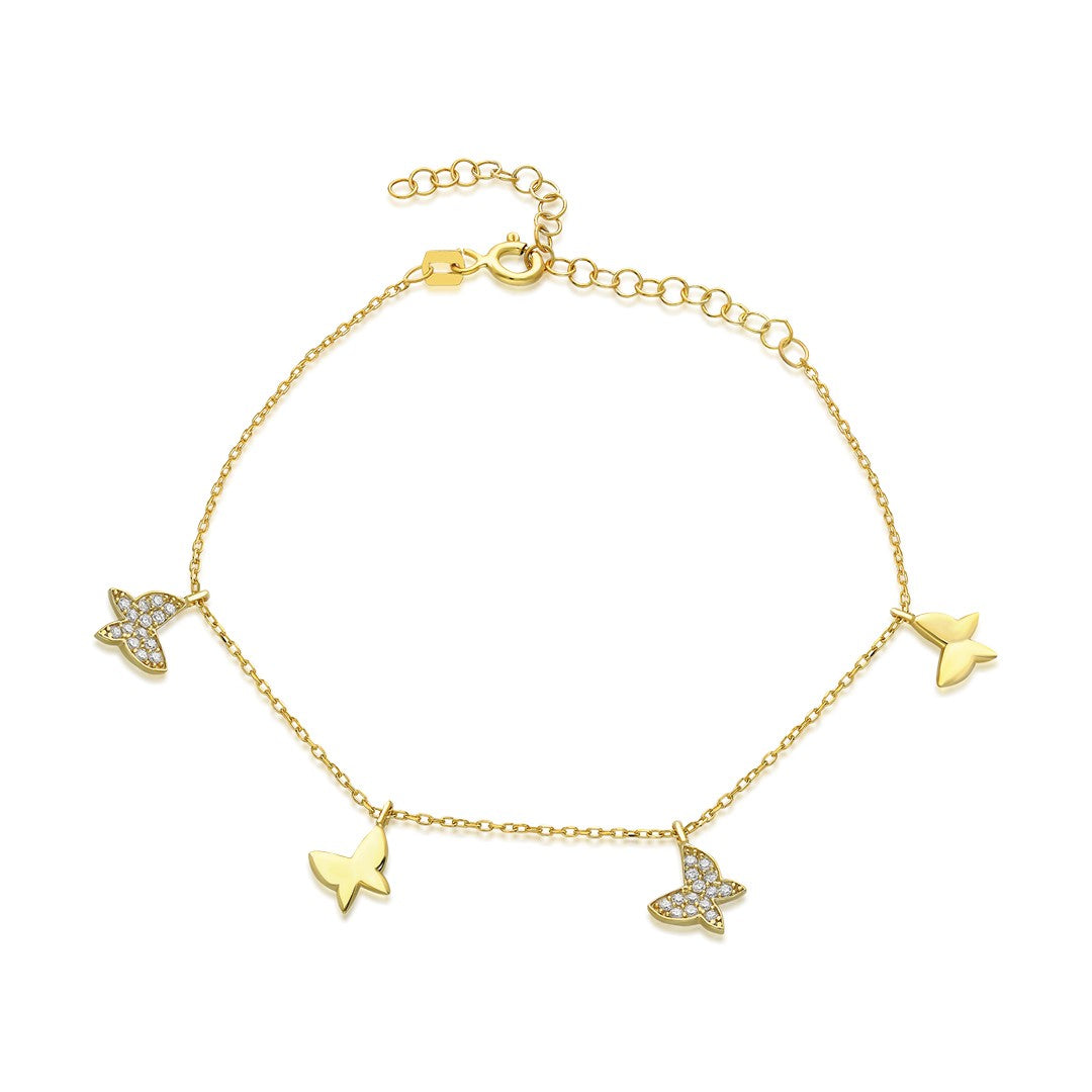 Kelebek Figürlü Bileklik - 925 GÜMÜŞ